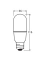 Светодиодная лампа OSRAM Star Stick T37 10W 1055Lm 2700K 230V E27 Матовый (Frosted) (4058075059191), 100015276