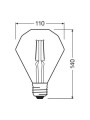 Светодиодная лампа OSRAM Vintage 1906 Diamond Filament 4,5W 470Lm 2500K 230V E27 Прозрачный (Gold) (4058075091955), 100022535