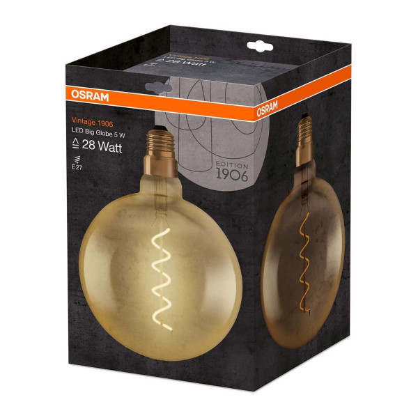 Світлодіодна лампа OSRAM Vintage 1906 Globe Filament G200 5W 250Lm 2000K 230V E27 Прозорий (Amber) (4058075092013) , 100015248