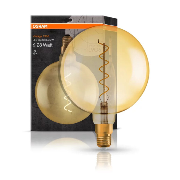 Світлодіодна лампа OSRAM Vintage 1906 Globe Filament G200 5W 250Lm 2000K 230V E27 Прозорий (Amber) (4058075092013) , 100015248
