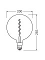 Світлодіодна лампа OSRAM Vintage 1906 Globe Filament G200 5W 250Lm 2000K 230V E27 Прозорий (Amber) (4058075092013) , 100015248
