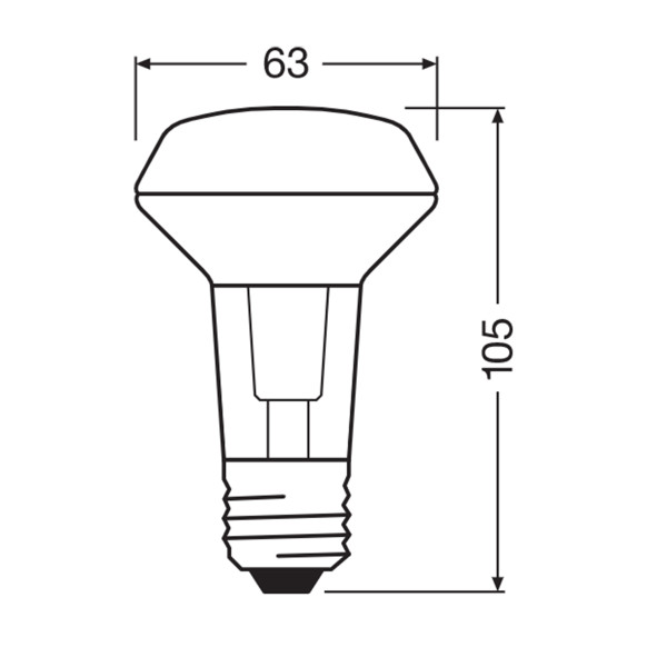 Светодиодная лампа OSRAM LED Reflector Performance R63 4,3W 350Lm 2700K 230V E27 Матовый (Frosted) (4058075125988), 100022548
