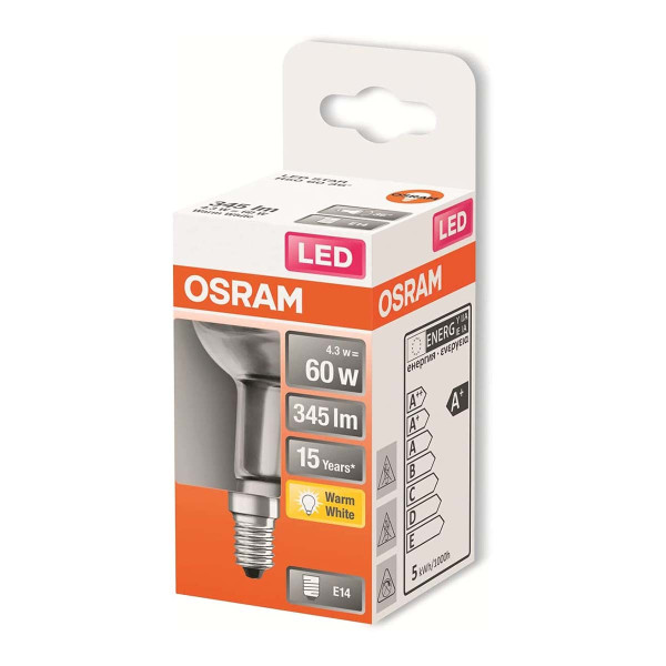 Светодиодная лампа OSRAM LED Reflector Performance R50 4,3W 350Lm 2700K 230V E14 Матовый (Frosted) (4058075126022), 100022547