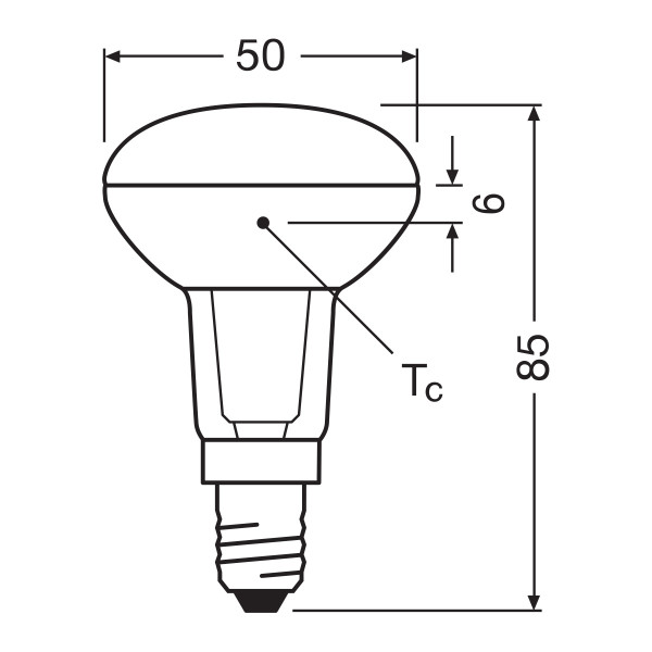 Светодиодная лампа OSRAM LED Reflector Performance R50 4,3W 350Lm 2700K 230V E14 Матовый (Frosted) (4058075126022), 100022547