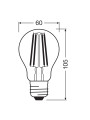 Светодиодная лампа OSRAM LED Classic Performance DIM Filament A60 11W 1521Lm 2700K 230V E27 Прозрачный (Clear) (4058075245907), 100020789