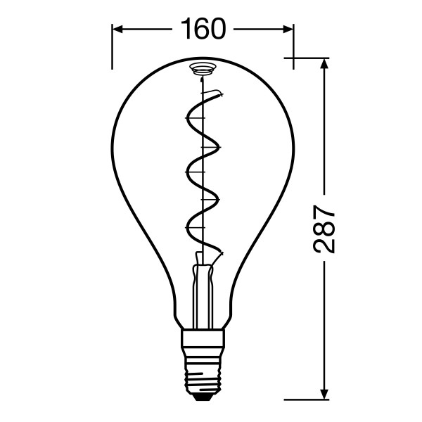 Світлодіодна лампа OSRAM Vintage 1906 Classic A160 4W 140Lm 1800K 230V E27 Прозорий (Clear) (4058075269903) , 100020793