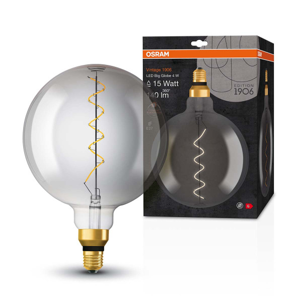 Светодиодная лампа OSRAM Vintage 1906 Globe Filament G200 4W 140Lm 1800K 230V E27 Прозрачный (Clear) (4058075269927), 100020794
