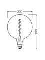 Светодиодная лампа OSRAM Vintage 1906 Globe Filament G200 4W 140Lm 1800K 230V E27 Прозрачный (Clear) (4058075269927), 100020794
