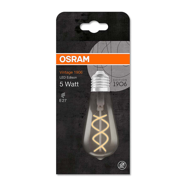 Светодиодная лампа OSRAM Vintage 1906 Edison Filament ST64 4W 140Lm 1800K 230V E27 Прозрачный (Clear) (4058075269941), 100020795