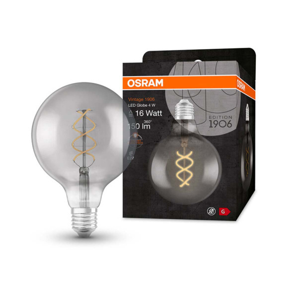 Светодиодная лампа OSRAM Vintage 1906 Globe Filament G125 4W 140Lm 1800K 230V E27 Прозрачный (Clear) (4058075269989), 100020796