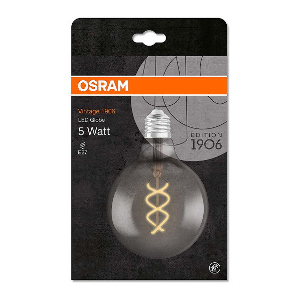 Светодиодная лампа OSRAM Vintage 1906 Globe Filament G125 4W 140Lm 1800K 230V E27 Прозрачный (Clear) (4058075269989), 100020796