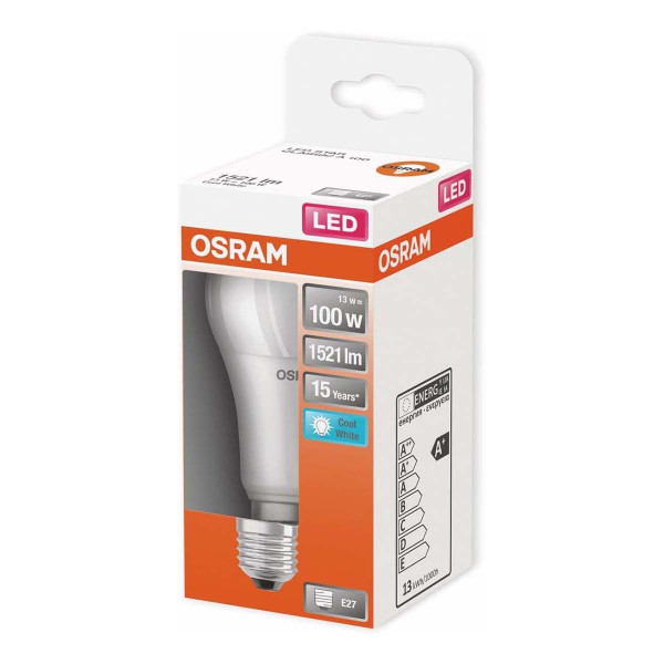 Светодиодная лампа OSRAM STAR CLASSIC A100 13W 1521Lm 4000K 230V E27 Матовый (Frosted) (4058075304253), 100024086