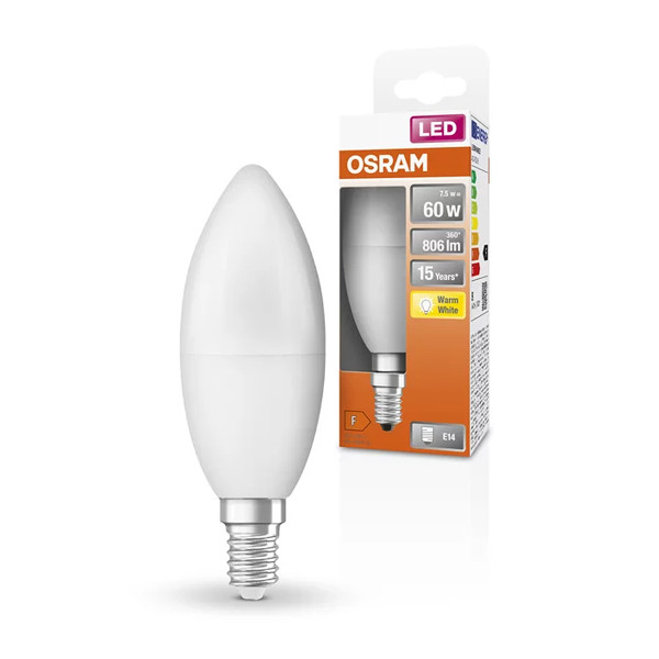 Светодиодная лампа OSRAM STAR CLASSIC В60 7,5W 806Lm 2700K 230V E14 Матовый (Frosted)(4058075428546), 100024096