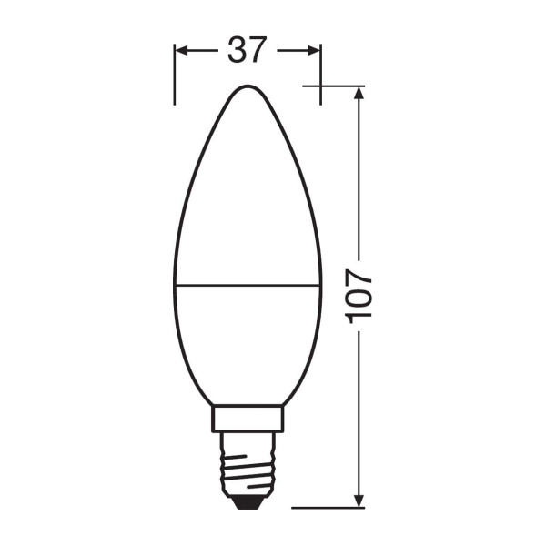 Светодиодная лампа OSRAM LED Classic With Added Function B40 5,5W 470Lm 2700K 230V E14 Матовый (Frosted) (4058075430853), 100020814