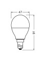 Светодиодная лампа OSRAM LED Classic With Added Function P40 5,5W 470Lm 2700K 230V E14 Матовый (Frosted) (4058075430877), 100020815
