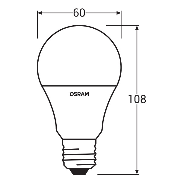 Светодиодная лампа OSRAM LED Classic Performance DIM A60 9W 806Lm 2700K 230V E27 Матовый (Frosted) (4058075430891), 100020816