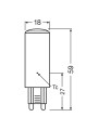 Світлодіодна лампа OSRAM LED PIN40 DIM Capsule 4W 470Lm 2700K 230V G9 Прозорий (Clear) (4058075432246) , 100024130