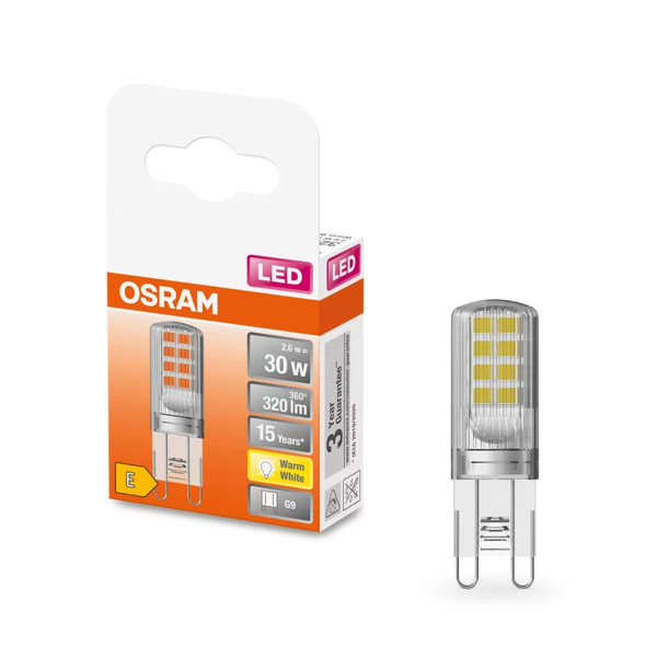 Светодиодная лампа OSRAM LED PIN30 Capsule 2,6W 320Lm 2700K 230V G4 Прозрачный (Clear) (4058075432338), 100022554