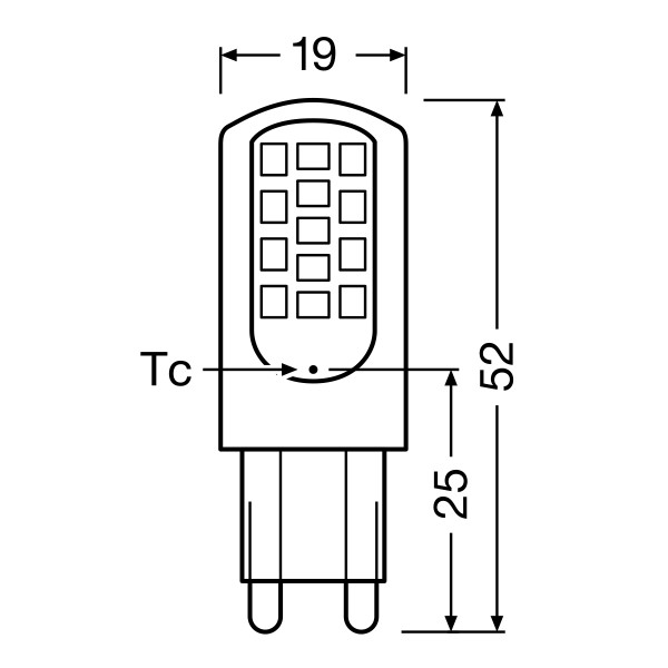 Світлодіодна лампа OSRAM LED PIN40 Capsule 3,8W 470Lm 4000K 230V G9 Прозорий (Clear) (4058075432420) , 100022557