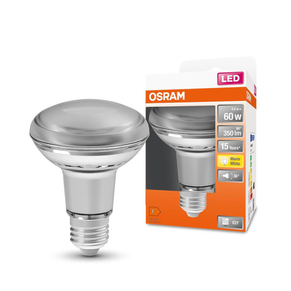 Светодиодная лампа OSRAM LED Star Reflector R80 4,3W 350Lm 2700K 230V E27 Рефлектор (4058075433304), 100022549