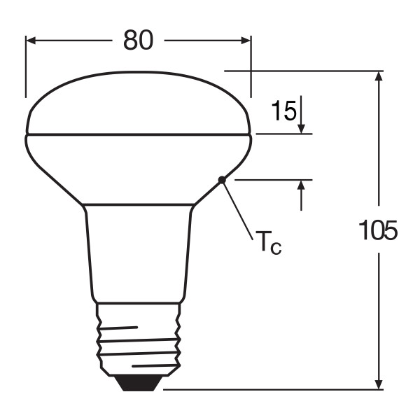 Светодиодная лампа OSRAM LED Star Reflector R80 4,3W 350Lm 2700K 230V E27 Рефлектор (4058075433304), 100022549