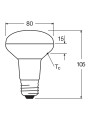 Светодиодная лампа OSRAM LED Star Reflector R80 4,3W 350Lm 2700K 230V E27 Рефлектор (4058075433304), 100022549
