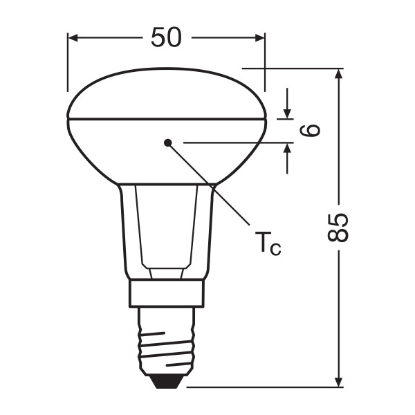Светодиодная лампа OSRAM LED Star Reflector R50 2,6W 210Lm 4000K 230V E14 Рефлектор (4058075433342), 100024102