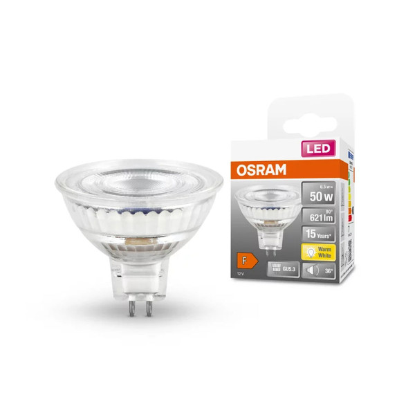 Светодиодная лампа OSRAM LED Star Reflector MR16 8W 621Lm 2700K AC/DC 12V GU5.3 Рефлектор (4058075433762), 100024127