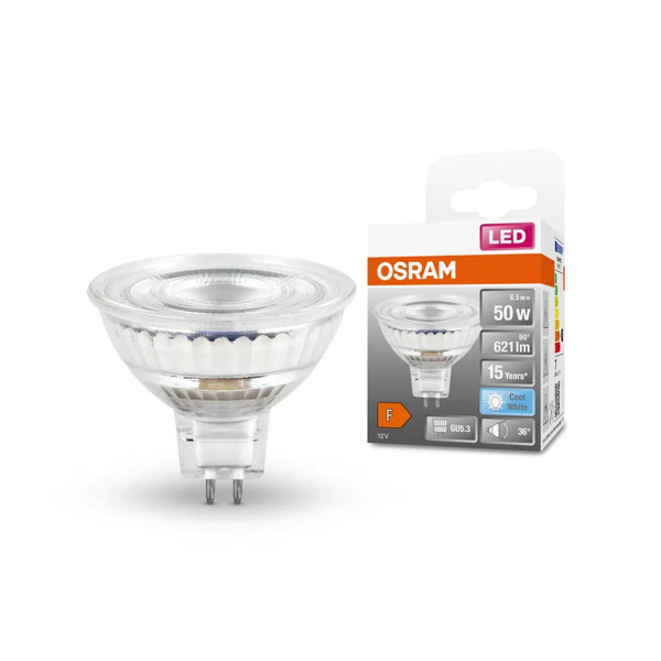 Светодиодная лампа OSRAM LED Star Reflector MR16 8W 621Lm 4000K AC/DC 12V GU5.3 Рефлектор (4058075433786), 100024128