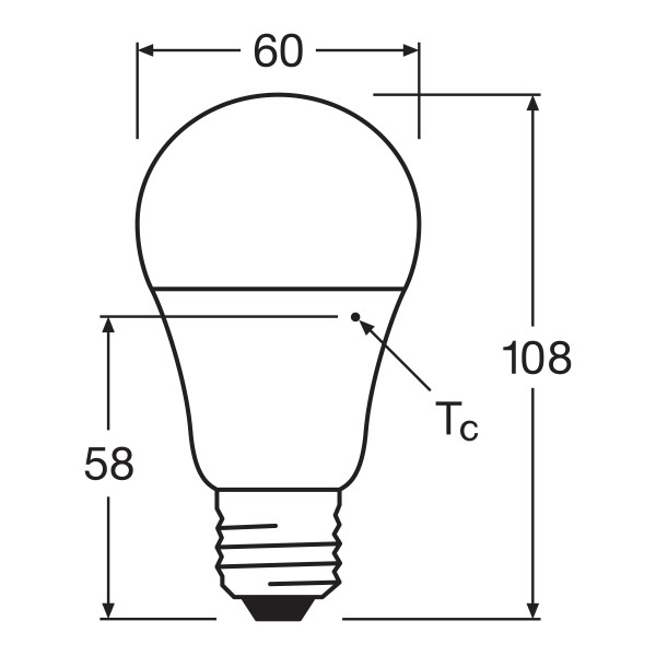 Светодиодная лампа OSRAM LED Classic Performance DIM A60 8,8W 806Lm 2700K 230V E27 Матовый (Frosted) (4058075433861), 100020819