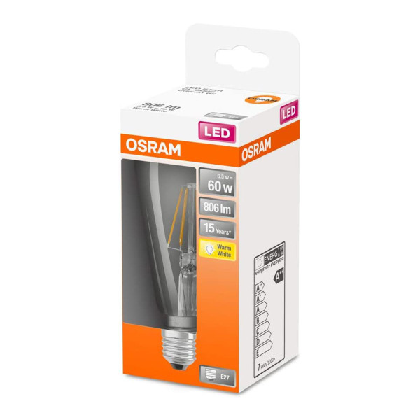 Светодиодная лампа OSRAM LED Classic Performance Edison Filament ST64 7W 806Lm 2700K 230V E27 Прозрачный (Clear) (4058075434400), 100022533