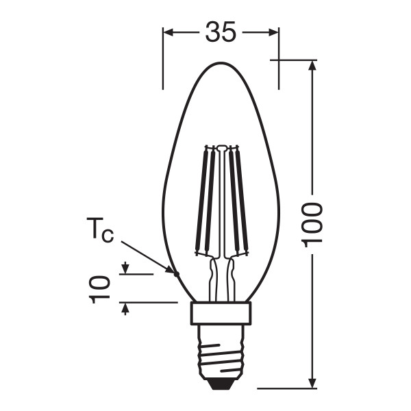 Светодиодная лампа OSRAM LED Classic Performance DIM B40 6,5W 806Lm 2700K 230V E14 Матовый (Frosted) (4058075434486), 100022522
