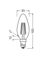 Светодиодная лампа OSRAM LED Classic Performance DIM B40 6,5W 806Lm 2700K 230V E14 Матовый (Frosted) (4058075434486), 100022522