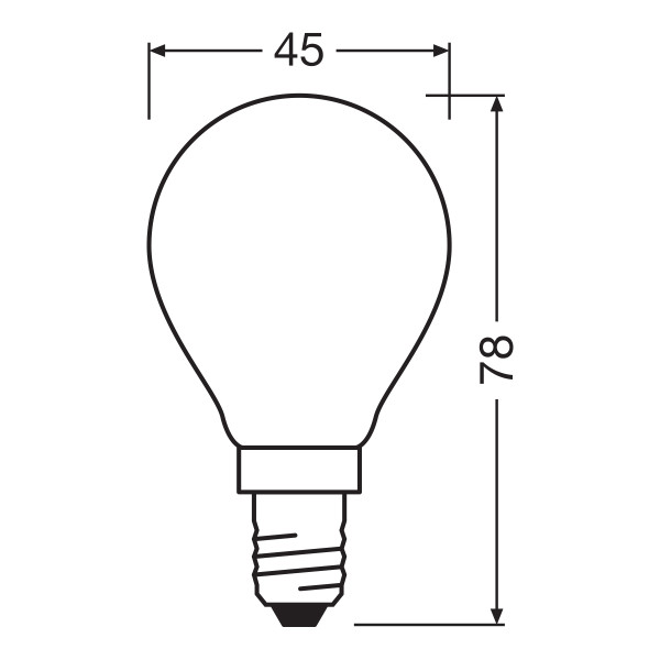Светодиодная лампа OSRAM LED Classic Performance P40 6,5W 806Lm 4000K 230V E14 Матовый (Frosted) (4058075434684), 100024100