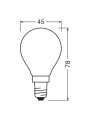 Светодиодная лампа OSRAM LED Classic Performance P40 6,5W 806Lm 4000K 230V E14 Матовый (Frosted) (4058075434684), 100024100