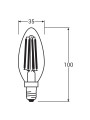 Светодиодная лампа OSRAM LED Classic Performance Filament B40 5,5W 806Lm 2700K 230V E14 Прозрачный (Clear) (4058075434981), 100024136