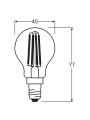 Светодиодная лампа OSRAM LED Classic Performance Filament P45 4W 470Lm 2700K 230V E14 Прозрачный (Clear) (4058075436527), 100022551