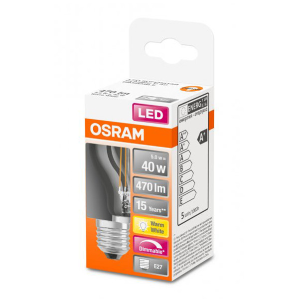 Світлодіодна лампа OSRAM LED Classic Performance Filament P45 5W 470Lm 2700K 230V E27 Прозорий (Clear) (4058075436800) , 100020823