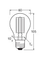 Светодиодная лампа OSRAM LED Classic Performance DIM Filament A60 7,8W 1055Lm 2700K 230V E27 Прозрачный (Clear) (4058075436886), 100020824