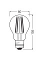 Світлодіодна лампа OSRAM LED Classic Performance Filament A60 11W 1521Lm 4000K 230V E27 Прозорий (Clear) (4058075439597) , 100020831