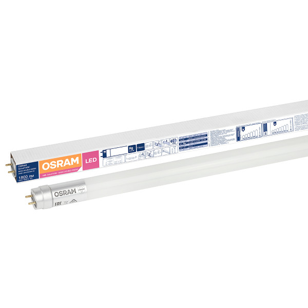 Світлодіодна лампа OSRAM SubstiTUBE T8 20W 1800Lm 6500K 230V G13 Матовий (Frosted), двостороннє підключення (4058075480209) , 100024170