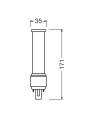 Светодиодная лампа OSRAM Dulux D LED PL-C 9W 1100Lm 4000K 230V G24d-3 Матовый (Frosted) (4058075558601), 100024182