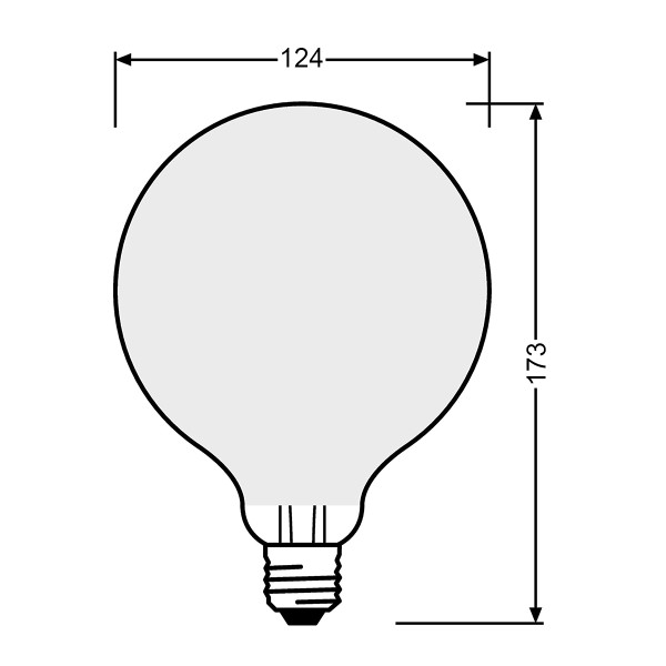 Светодиодная лампа OSRAM Led Star Globe Globe G125 17W 2452Lm 4000K 230V E27 Матовый (Frosted) (4058075601901), 100022502