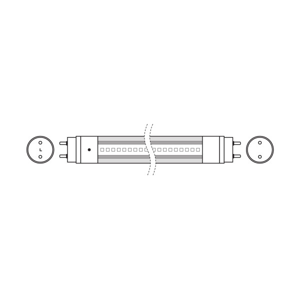 Светодиодная лампа OSRAM SubstiTUBE T8 10,3W 1700Lm 4000K 230V G13 Матовый (Frosted) (4058075612198) одностороннее подключение, 100022509