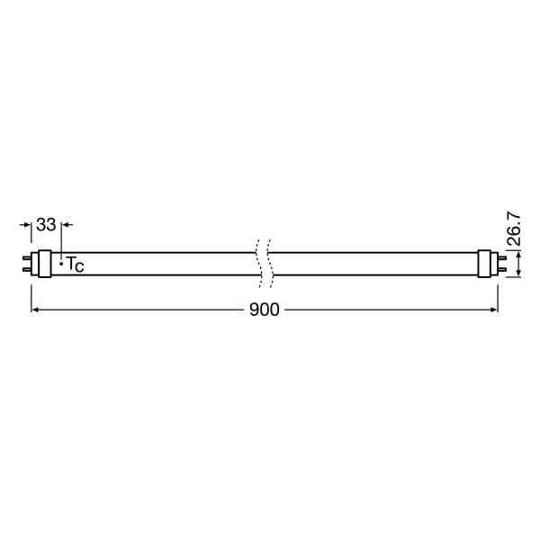 Светодиодная лампа OSRAM SubstiTUBE T8 10,3W 1700Lm 4000K 230V G13 Матовый (Frosted) (4058075612198) одностороннее подключение, 100022509