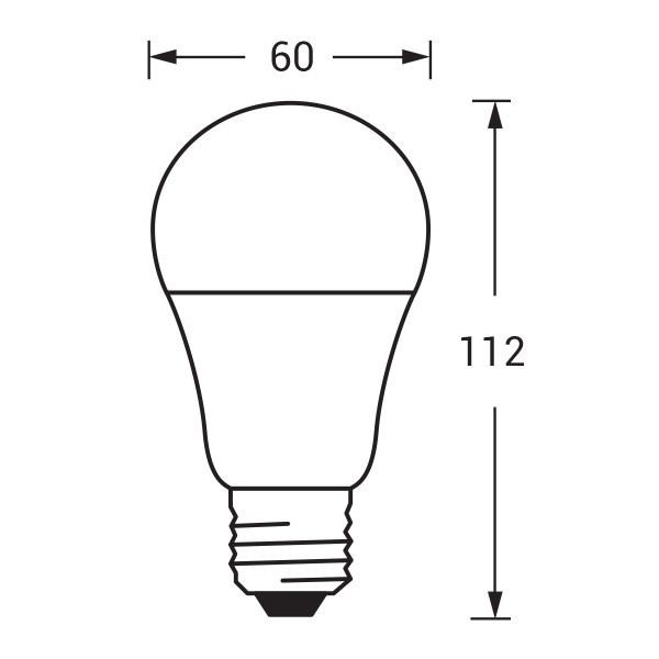 Светодиодная лампа OSRAM LED Classic Performance A60 6,5W 600Lm 4000K AC/DC 12V E27 Матовый (Frosted) (4058075757608), 100024147