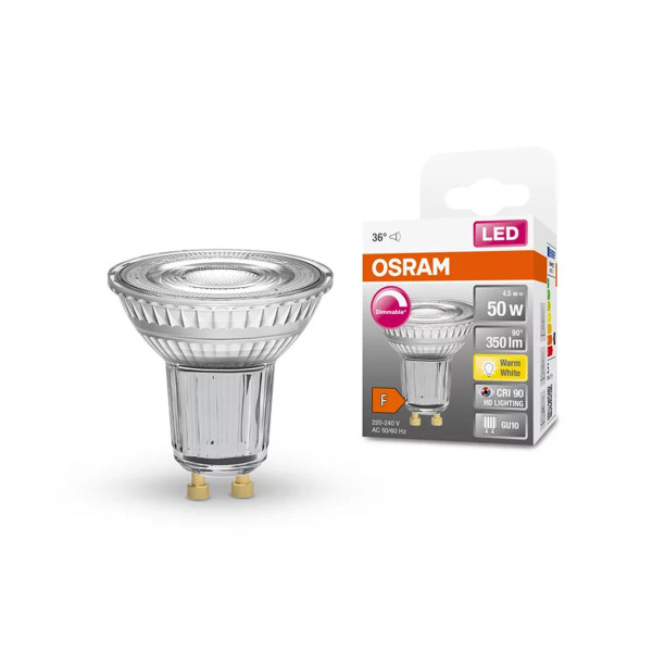 Светодиодная лампа OSRAM LED Reflector DIM PAR16 4,5W 350Lm 2700K 230V GU10 Рефлектор (4058075797888), 100024114