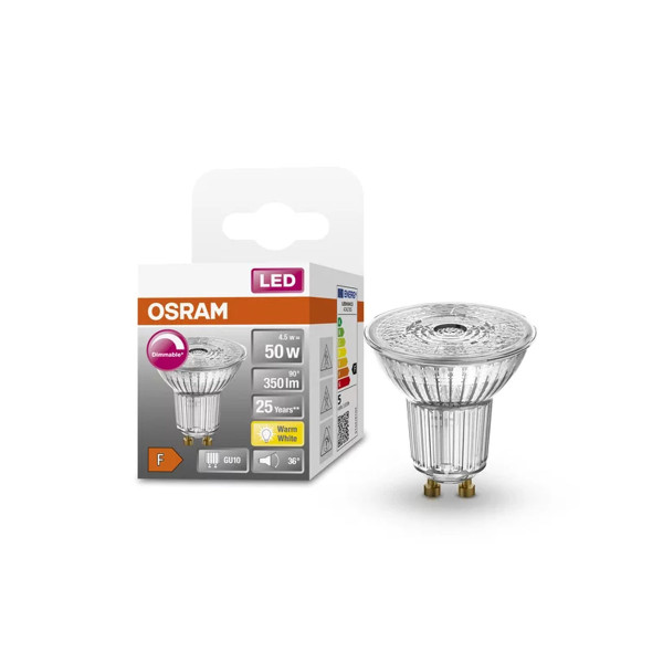 Светодиодная лампа OSRAM LED Reflector DIM PAR16 4,5W 350Lm 2700K 230V GU10 Рефлектор (4058075797888), 100024114