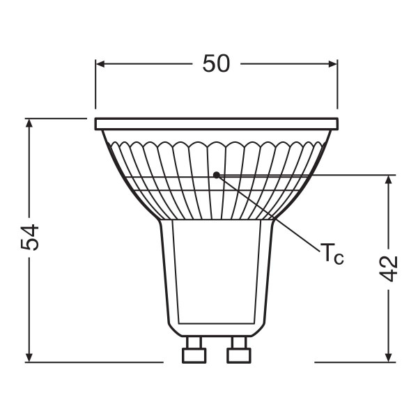 Светодиодная лампа OSRAM LED Reflector DIM PAR16 4,5W 350Lm 4000K 230V GU10 Рефлектор (4058075798120), 100024115