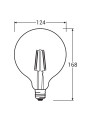Светодиодная лампа OSRAM Vintage 1906 DIM Globe Filament G125 6,5W 725Lm 2400K 230V E27 Прозрачный (Amber) (4058075808997), 100015247